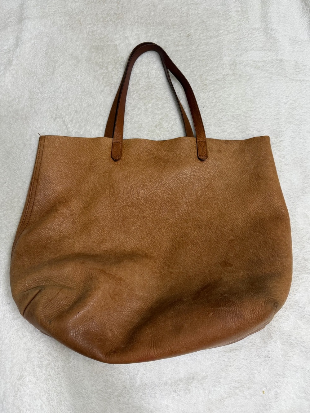 Madewell The Transport Tote Bag Leather English Saddle Brown Purse
